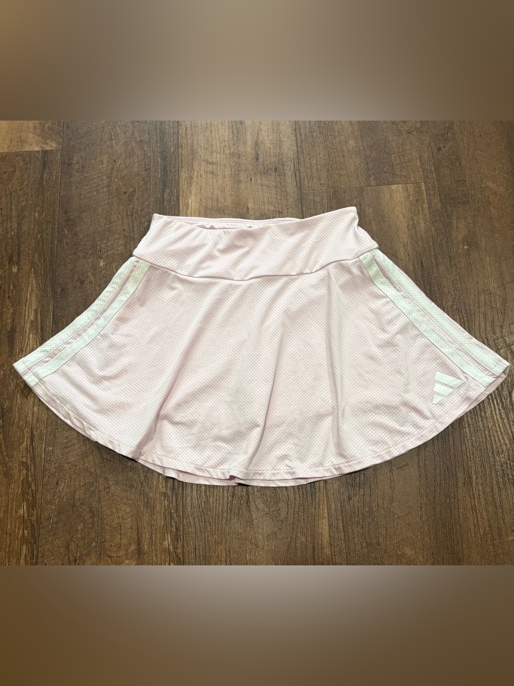 Kids adidas baby Pink Skort with White Stripe Accents and classic logo🩷🤍